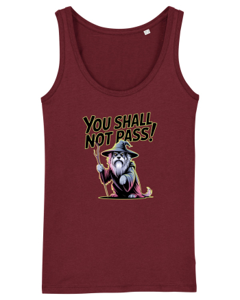 YOU SHALL NOT PASS! NU VEI TRECE! caine de paza / protectie Burgundy
