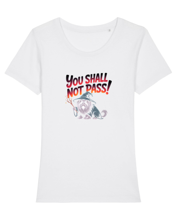YOU SHALL NOT PASS! NU VEI TRECE! caine de paza / protectie White