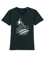 Cântec Înregistrat în Amintiri Tricou mânecă scurtă guler V Bărbat Presenter