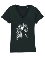 Urletul Unicornului Electric Tricou mânecă scurtă guler V Damă Evoker