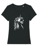 Urletul Unicornului Electric Tricou mânecă scurtă guler larg fitted Damă Expresser