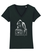 Singur pe Frecvență Tricou mânecă scurtă guler V Damă Evoker