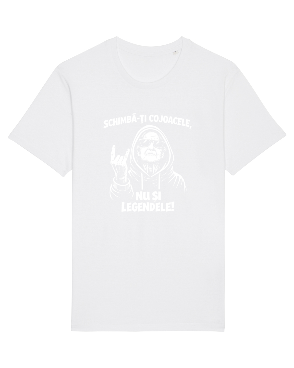 Tricou mânecă scurtă Unisex Rocker White