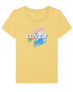 Lovely  Tricou mânecă scurtă guler larg fitted Damă Expresser