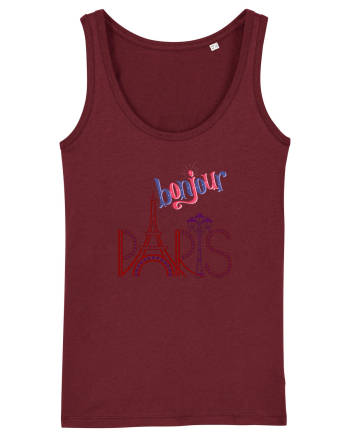 Bonjour Paris  Burgundy