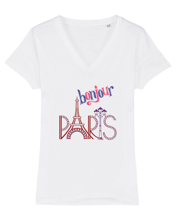 Bonjour Paris  White