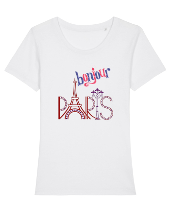 Bonjour Paris  White