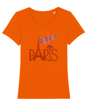Bonjour Paris  Bright Orange
