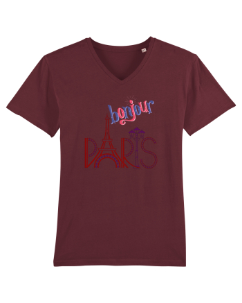 Bonjour Paris  Burgundy