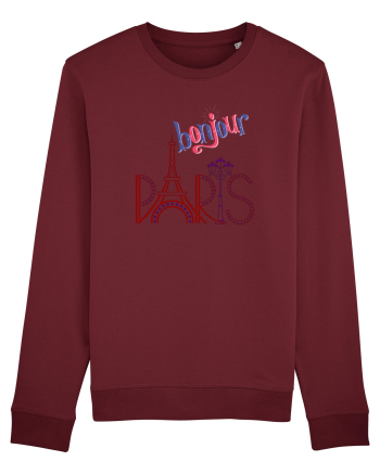 Bonjour Paris  Burgundy