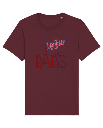 Bonjour Paris  Burgundy