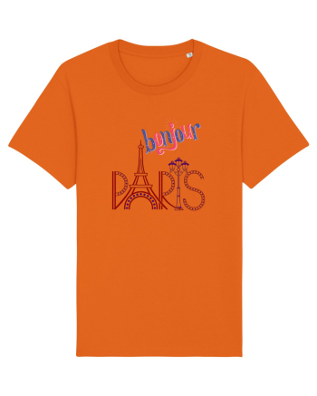 Bonjour Paris  Bright Orange