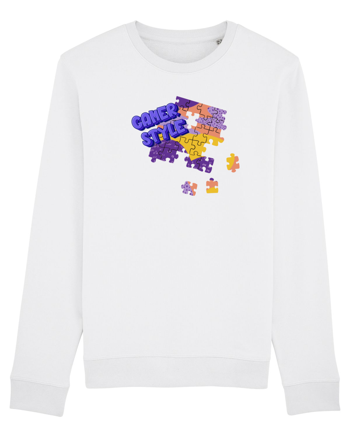 Bluză mânecă lungă Unisex Rise White