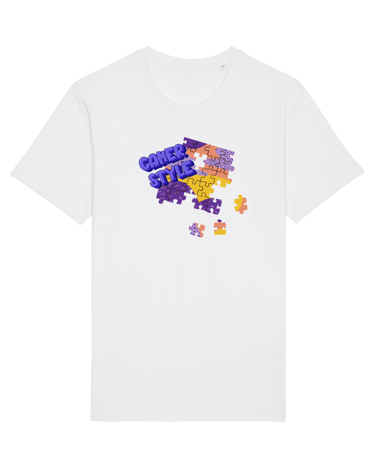 Tricou mânecă scurtă Unisex Rocker White