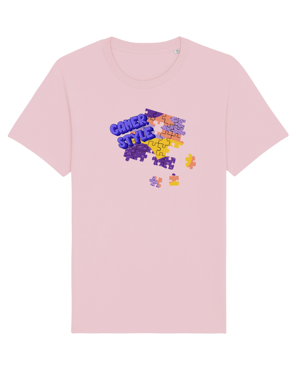 Tricou mânecă scurtă Unisex Rocker Cotton Pink