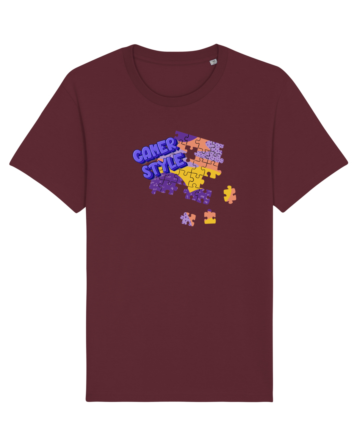 Tricou mânecă scurtă Unisex Rocker Burgundy