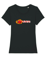 Knockout  Tricou mânecă scurtă guler larg fitted Damă Expresser