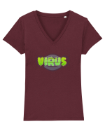 Virus Tricou mânecă scurtă guler V Damă Evoker