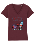 Covid  Tricou mânecă scurtă guler V Damă Evoker