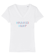 Glitch bro  Tricou mânecă scurtă guler V Damă Evoker