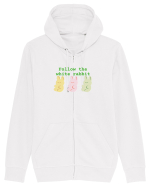 Follow the white rabbit Hanorac cu fermoar Unisex Connector