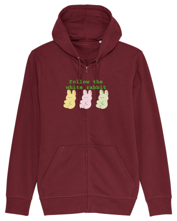 Follow the white rabbit Burgundy