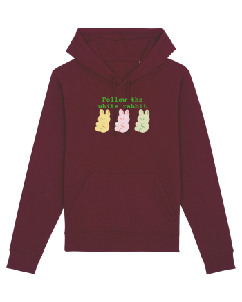 Follow the white rabbit Burgundy