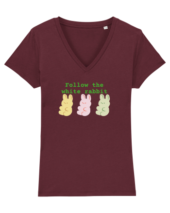 Follow the white rabbit Burgundy