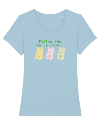Follow the white rabbit Sky Blue