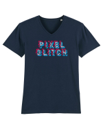 Pixel glitch  Tricou mânecă scurtă guler V Bărbat Presenter