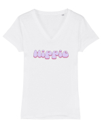 Hippie  Tricou mânecă scurtă guler V Damă Evoker