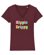 Hippie Trippy Tricou mânecă scurtă guler V Damă Evoker