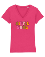 Hippie soul Tricou mânecă scurtă guler V Damă Evoker