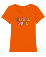 Hippie soul Tricou mânecă scurtă guler larg fitted Damă Expresser