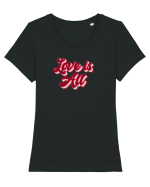 Love is  all Tricou mânecă scurtă guler larg fitted Damă Expresser