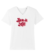 Love is  all Tricou mânecă scurtă guler V Bărbat Presenter