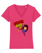 Super Dad  Tricou mânecă scurtă guler V Damă Evoker
