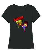 Super Dad  Tricou mânecă scurtă guler larg fitted Damă Expresser