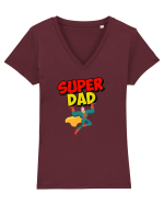 Super Dad  Tricou mânecă scurtă guler V Damă Evoker