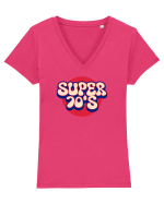 Super 70's Tricou mânecă scurtă guler V Damă Evoker
