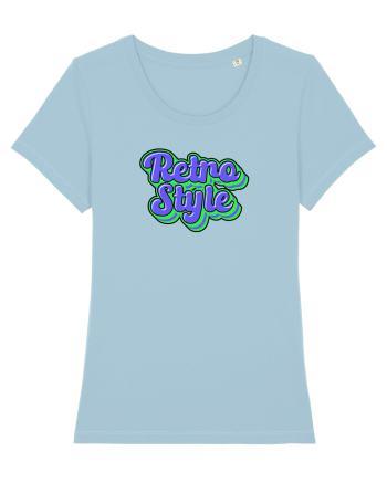 Retro style  Sky Blue