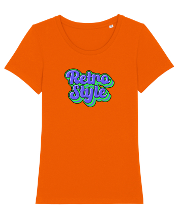 Retro style  Bright Orange