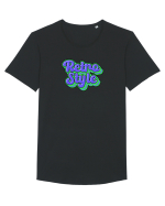 Retro style  Tricou mânecă scurtă guler larg Bărbat Skater