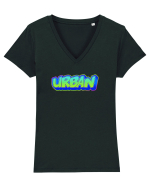 Urban Tricou mânecă scurtă guler V Damă Evoker