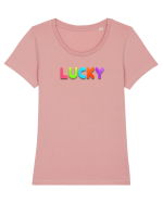 Lucky Tricou mânecă scurtă guler larg fitted Damă Expresser