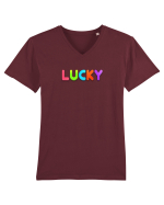 Lucky Tricou mânecă scurtă guler V Bărbat Presenter