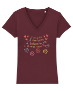 I'believe in me Tricou mânecă scurtă guler V Damă Evoker