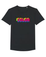 Color Tricou mânecă scurtă guler larg Bărbat Skater