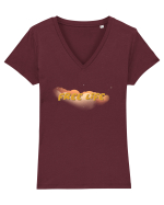 Free life  Tricou mânecă scurtă guler V Damă Evoker