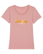 Free life  Tricou mânecă scurtă guler larg fitted Damă Expresser